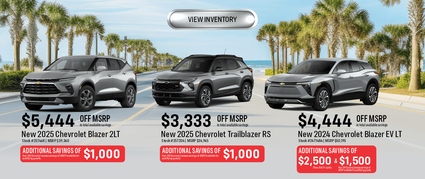 April Savings on New Chevrolet Trailblazer, Blazer and Blazer EV models