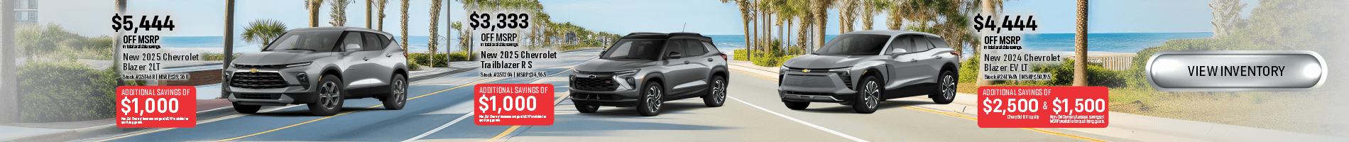 April Savings on New Chevrolet Trailblazer, Blazer and Blazer EV models