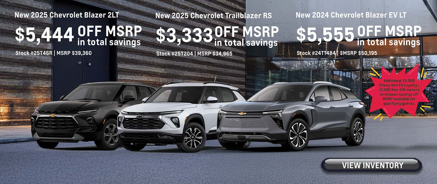 May Savings on New 2025 Trailblazer, Blazer and EV models