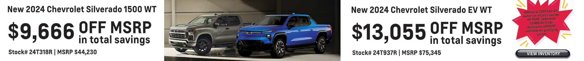 May Savings on New 2025 Silverado and EV models