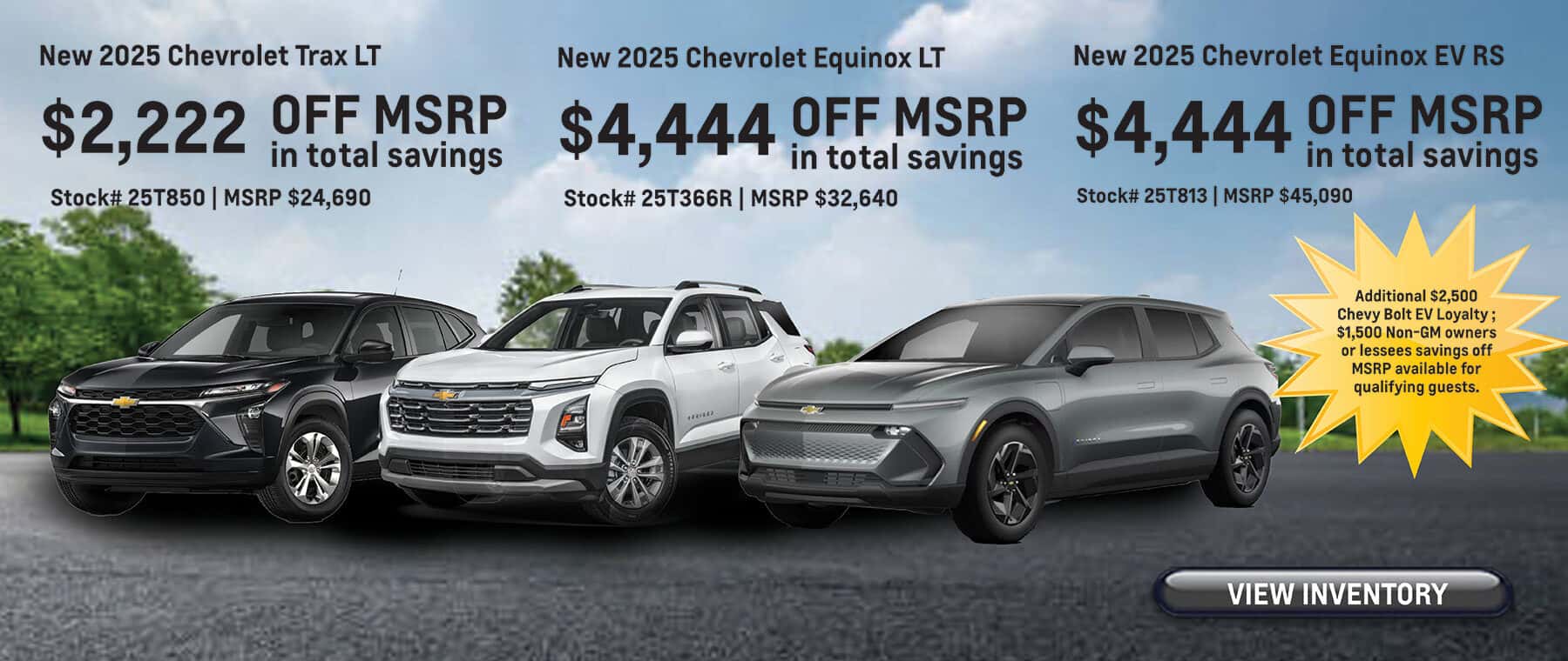June Savings on New 2025 Trax and Equinox