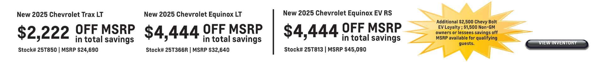 June Savings on New 2025 Trax and Equinox