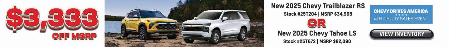 Chevy Drives America with Savings on New Chevy Large SUVs