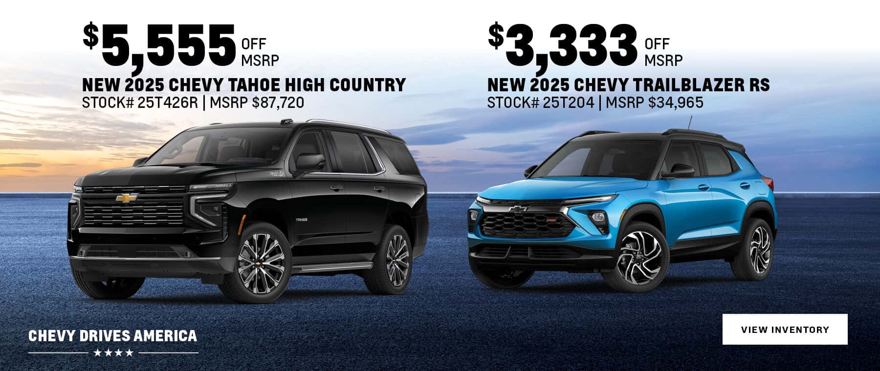 Chevy Drives America with Savings on New 2025 Tahoe and Trailblazer