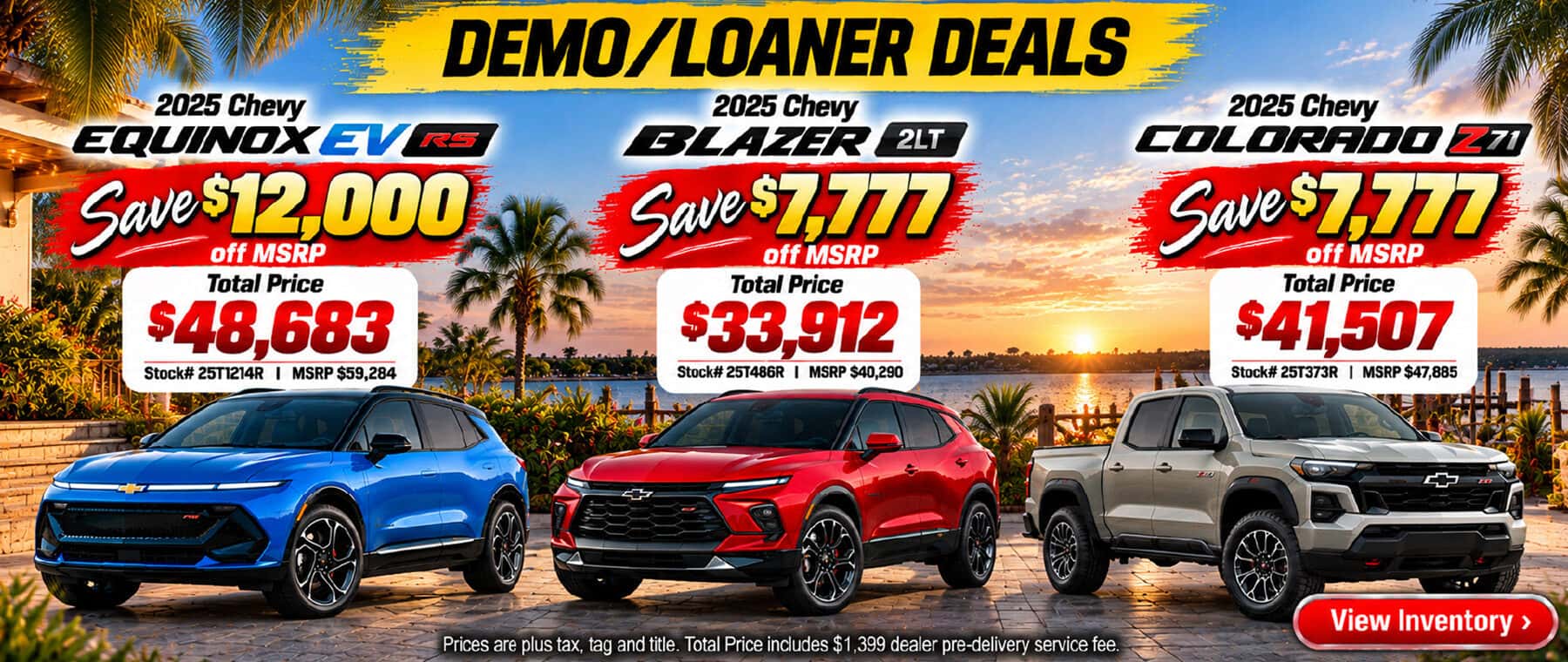 October Savings on Demo/ Loaner Chevrolet SUVs and Trucks