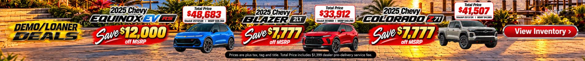October Savings on Demo/ Loaner Chevrolet SUVs and Trucks
