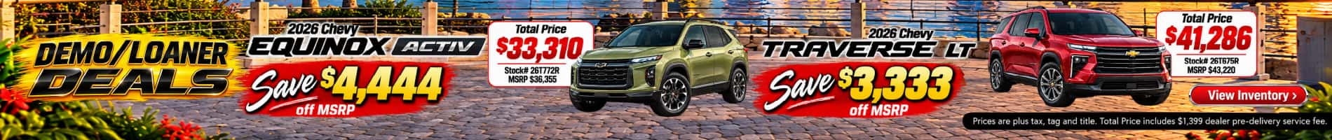 October Savings on Demo/ Loaner Chevrolet SUVs