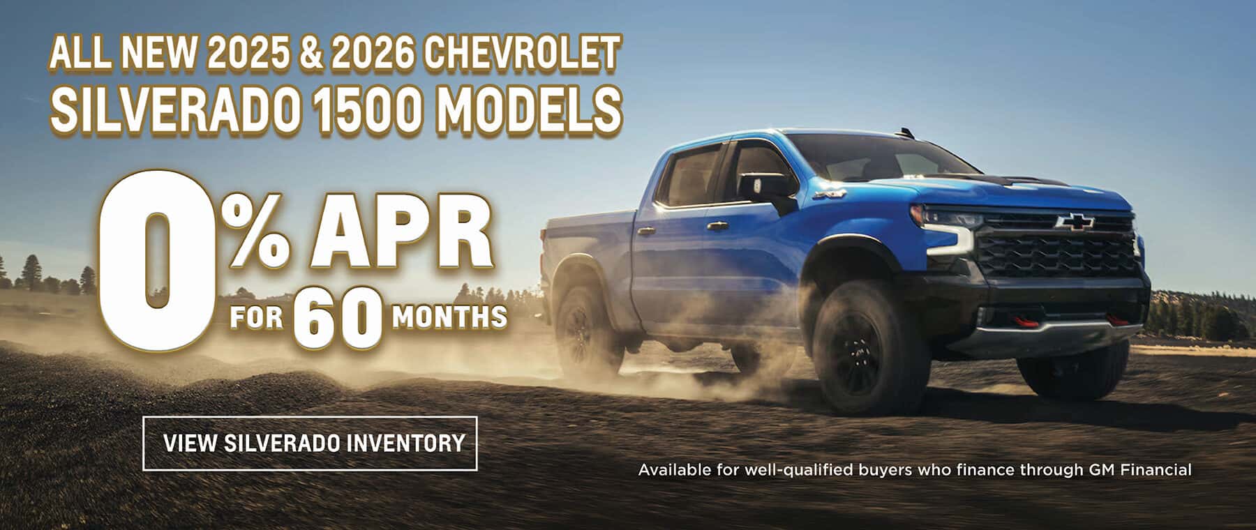 0% APR Financing on New 2026 Silverado 1500 Trucks