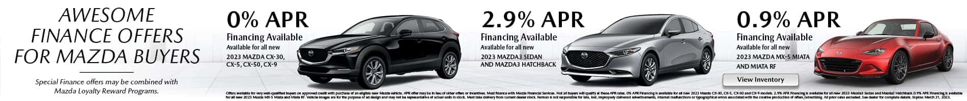 Awesome Finance Offers for Mazda Buyers