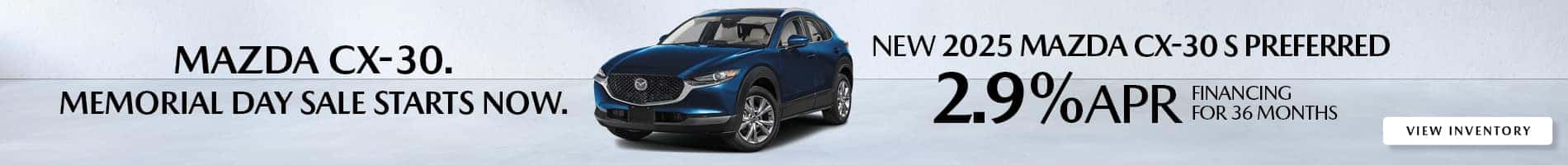 2.9% APR on New 2025 Mazda CX-30