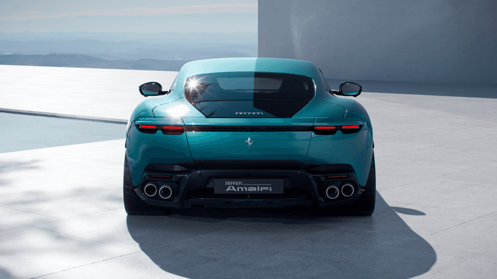 Ferrari Amalfi coupe from the rear