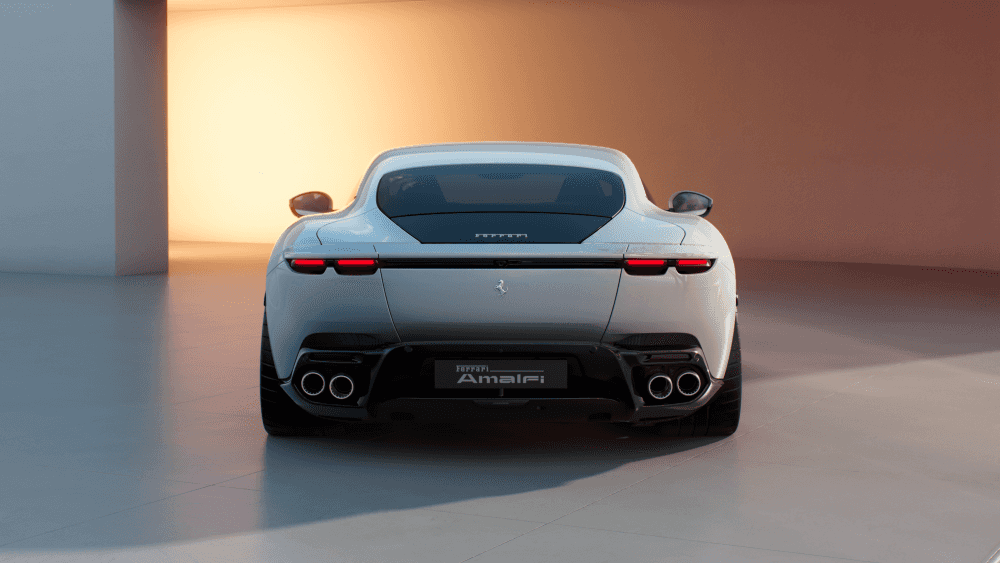 Ferrari Amalfi coupe from the rear