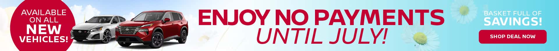 Enjoy No Payments – April Offer – Desktop SRP Banners