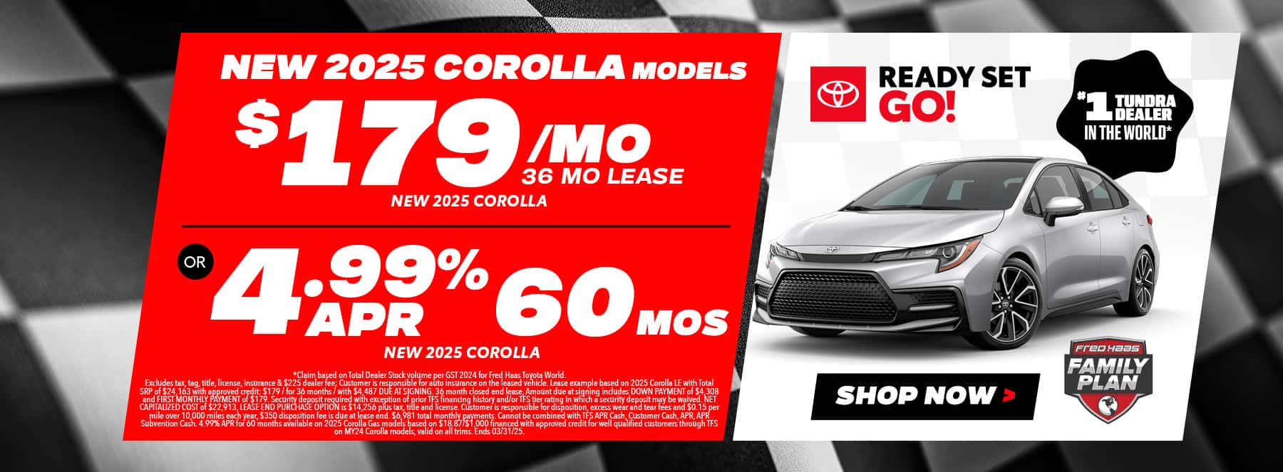New 2025 Corolla Offer