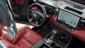 Interior of new 2026 Toyota Tundra for sale near The Woodlands