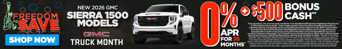 New 2026 GMC Sierra 1500 Models 