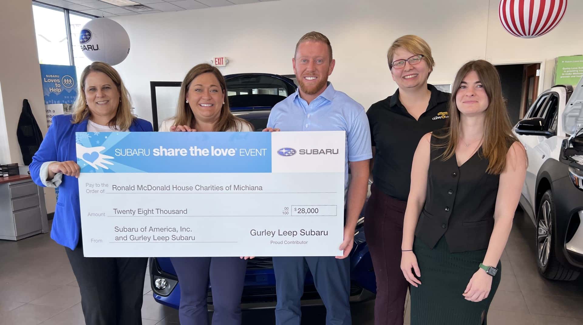 Gurley Leep Subaru Charities Banner