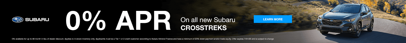 0% ON ALL NEW CROSSTREKS