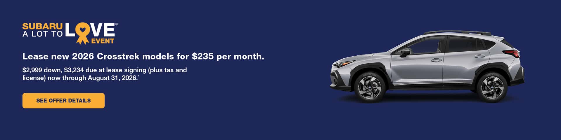 August Crosstrek Lease