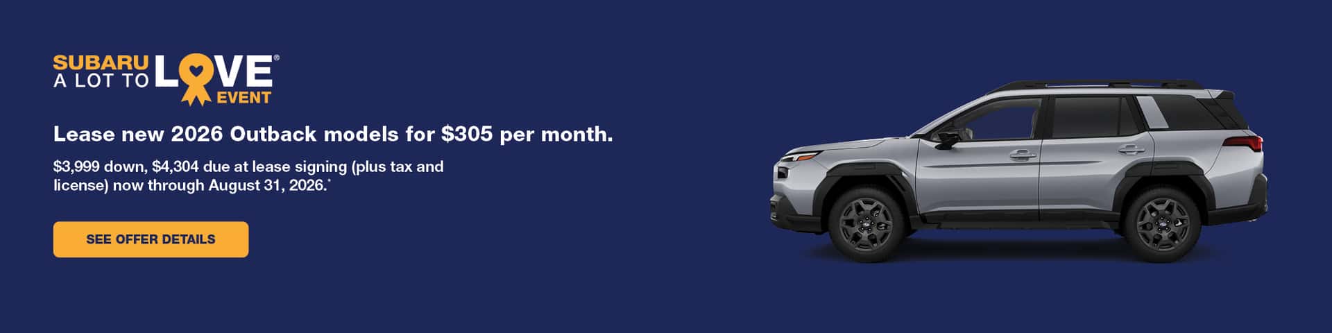 August Outback Lease