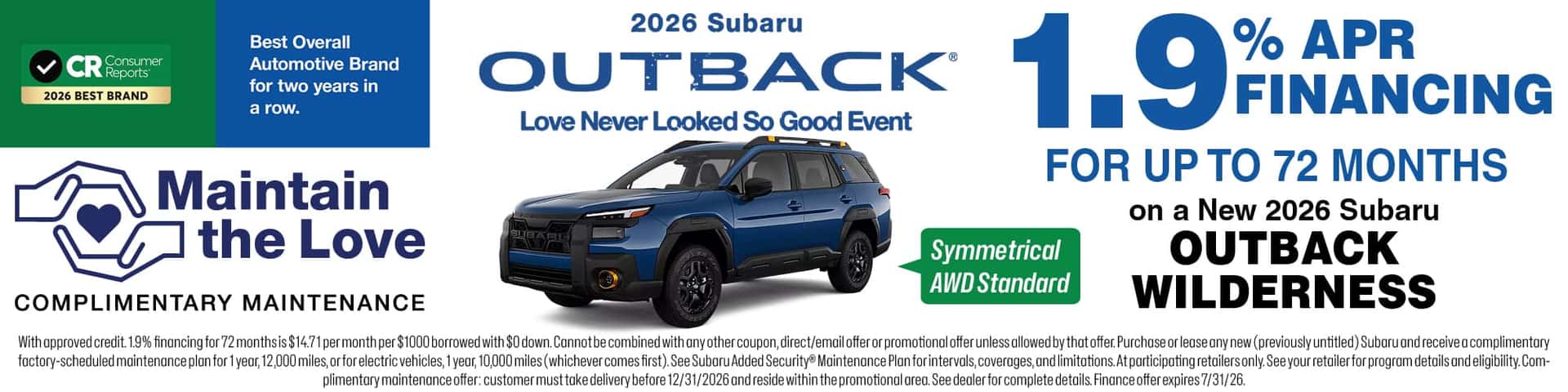2026 Outback 1.9 WAC