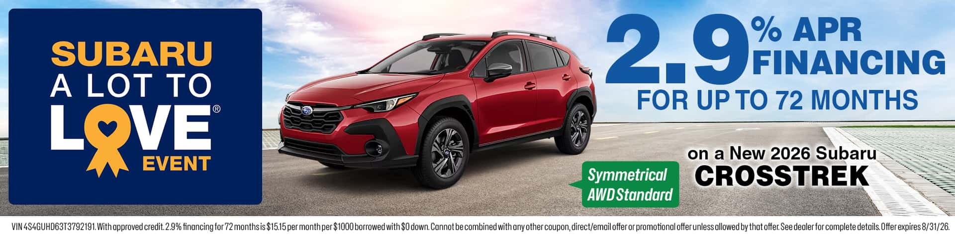 Crosstrek Aug 2026 Offer