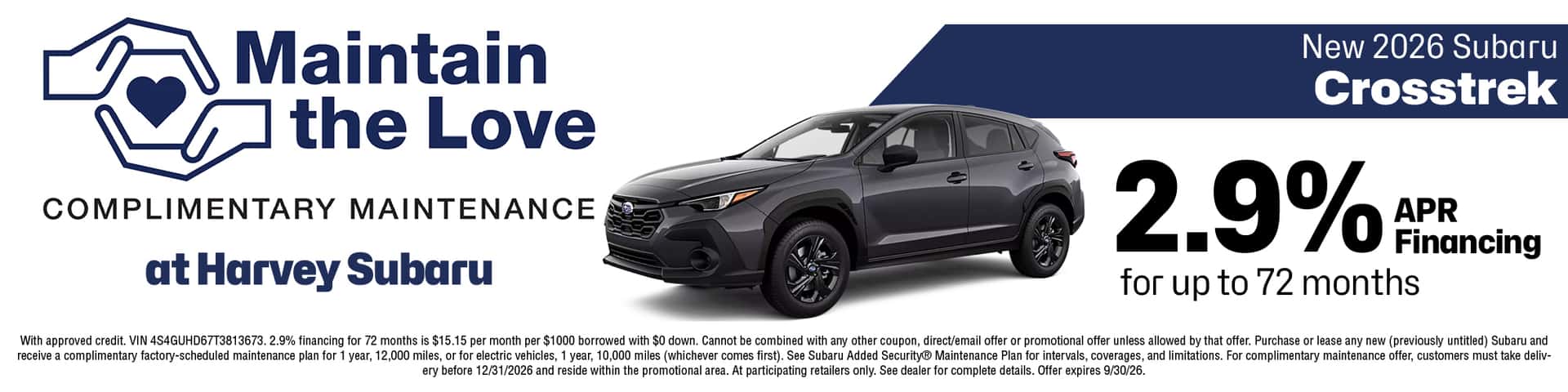 26 Crosstrek Offer