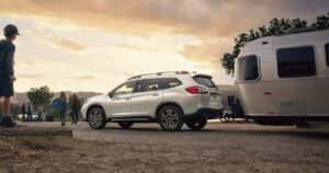 Subaru Ascent towing a camper