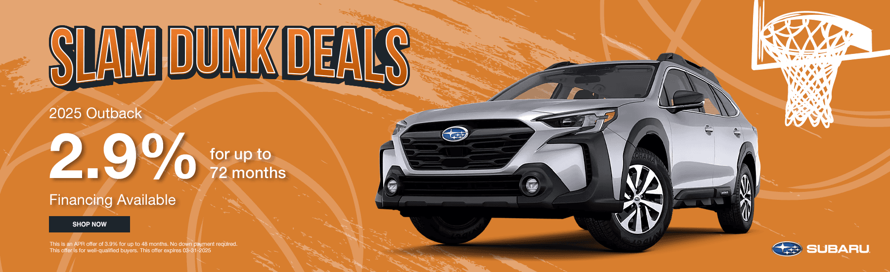2025 Outback 2.9% for 72 months