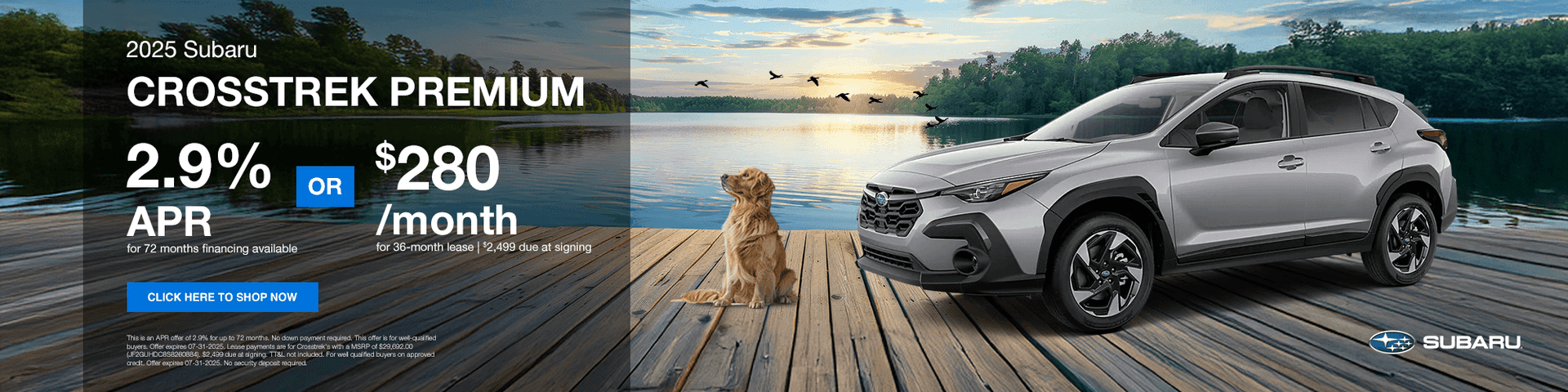2025 Crosstrek Subtext: 2.9% Financing Available