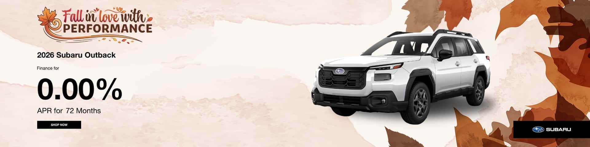 2026 Outback 0% for 72 months