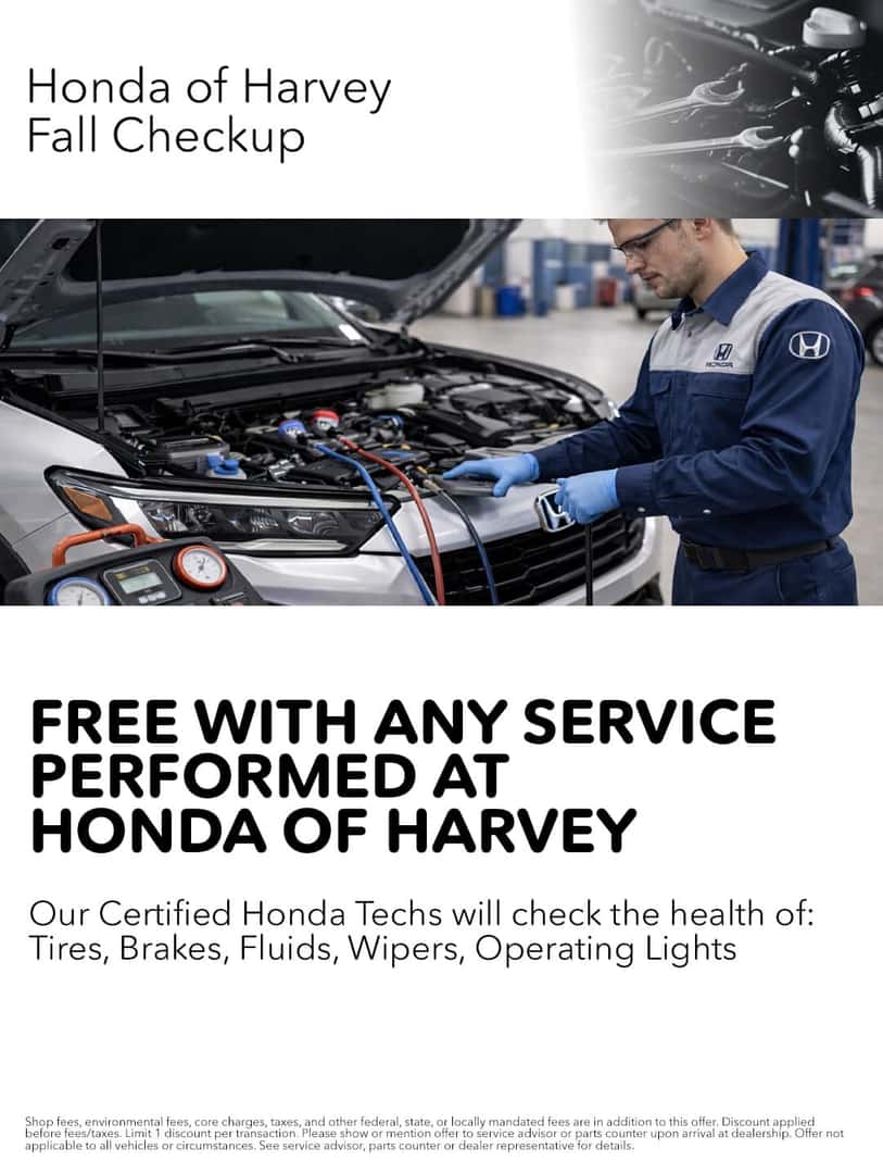 honda of harvey louisiana service and parts fall specials