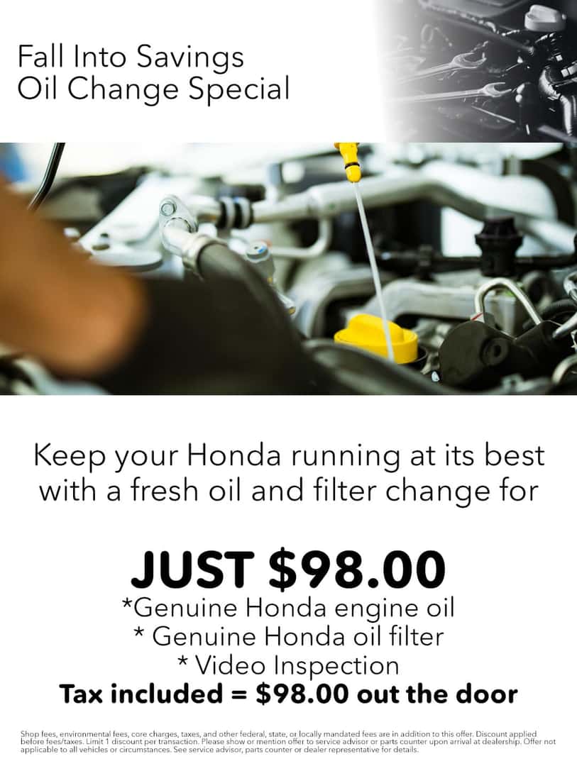 honda of harvey louisiana service and parts fall specials