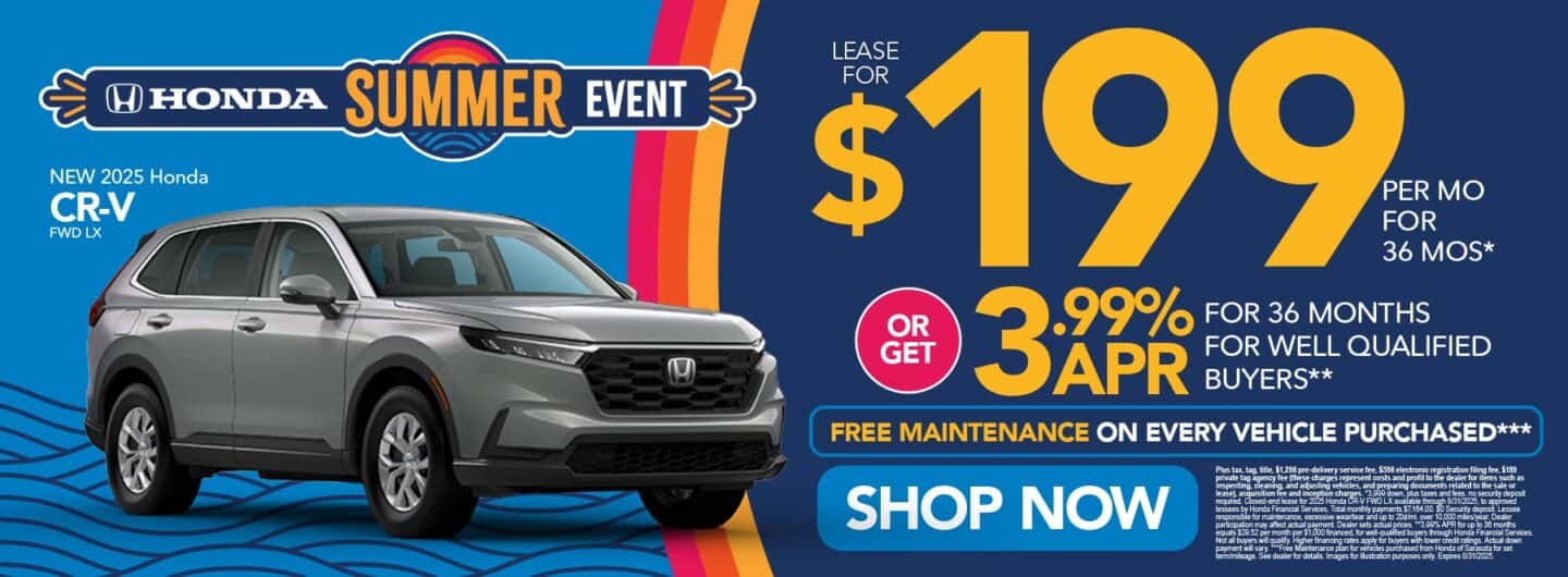 New 2025 Honda CR-V FWD LX "Lease for $199/mo for 36 months* or Get 3.99% APR For 36 Months for Well Qualified Buyers** Free Maintenance on Every Vehicle Purchased***"