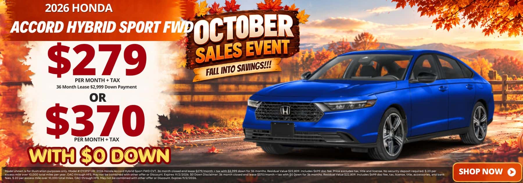 Accord Hybrid October Deals