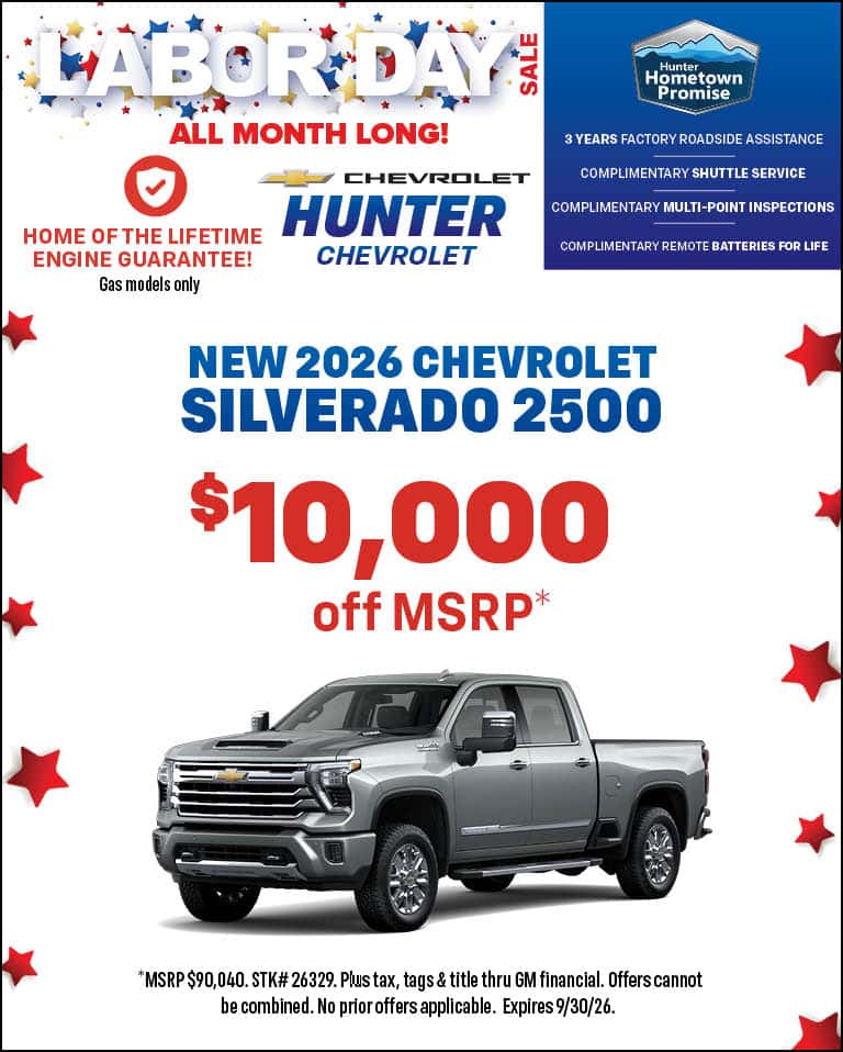 $10,000 Off MSRP on 2026 Chevrolet 2500