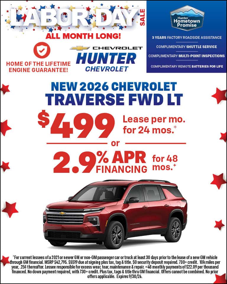 Lease $499 2026 Traverse
