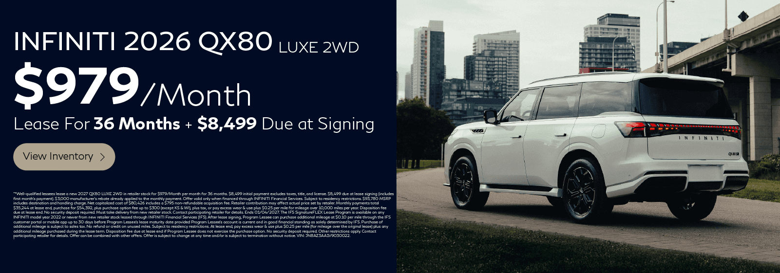 2026 QX80 Lease