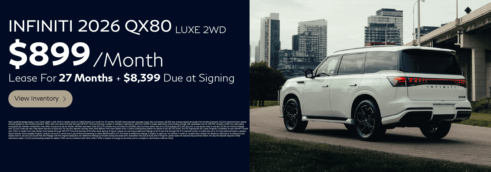 2026 QX80 Lease