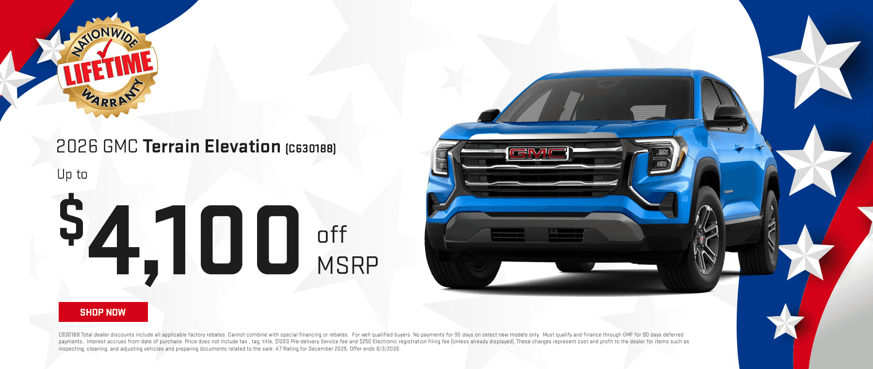2026 GMC Terrain Elevation C630188 Subtext: Up to $4,100 off MSRP