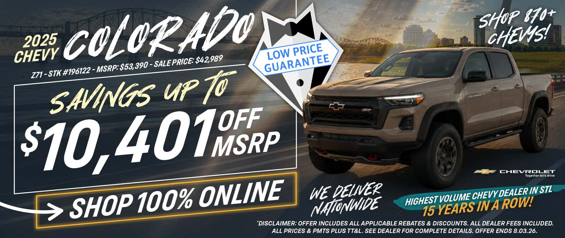 2025 Chevy Colorado - Savings up to $10,401 Off MSRP