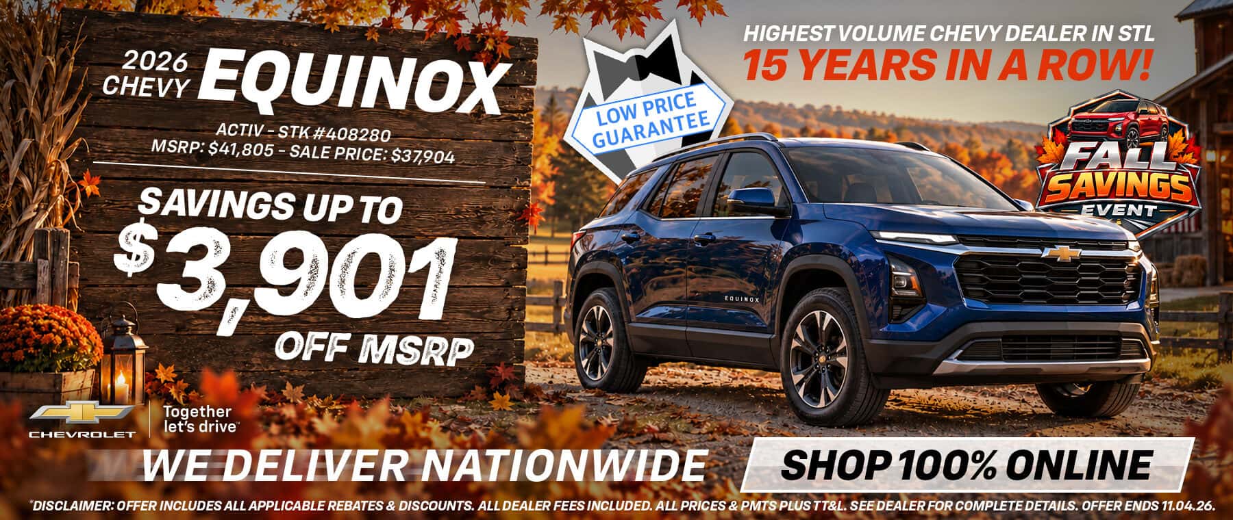 2026 Chevy Equinox - Savings up to $3,901 off MSRP