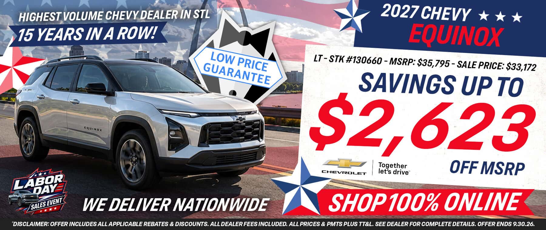 2027 Chevy Equinox - Savings up to $2,623 off MSRP