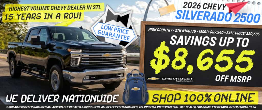 2026 Chevy Silverado 2500 - Savings Up To $8,655 Off MSRP