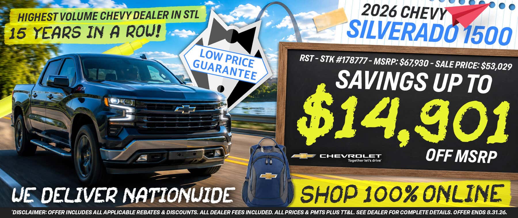 2026 Chevy Silverado 1500 - Savings Up To $14,901 Off MSRP