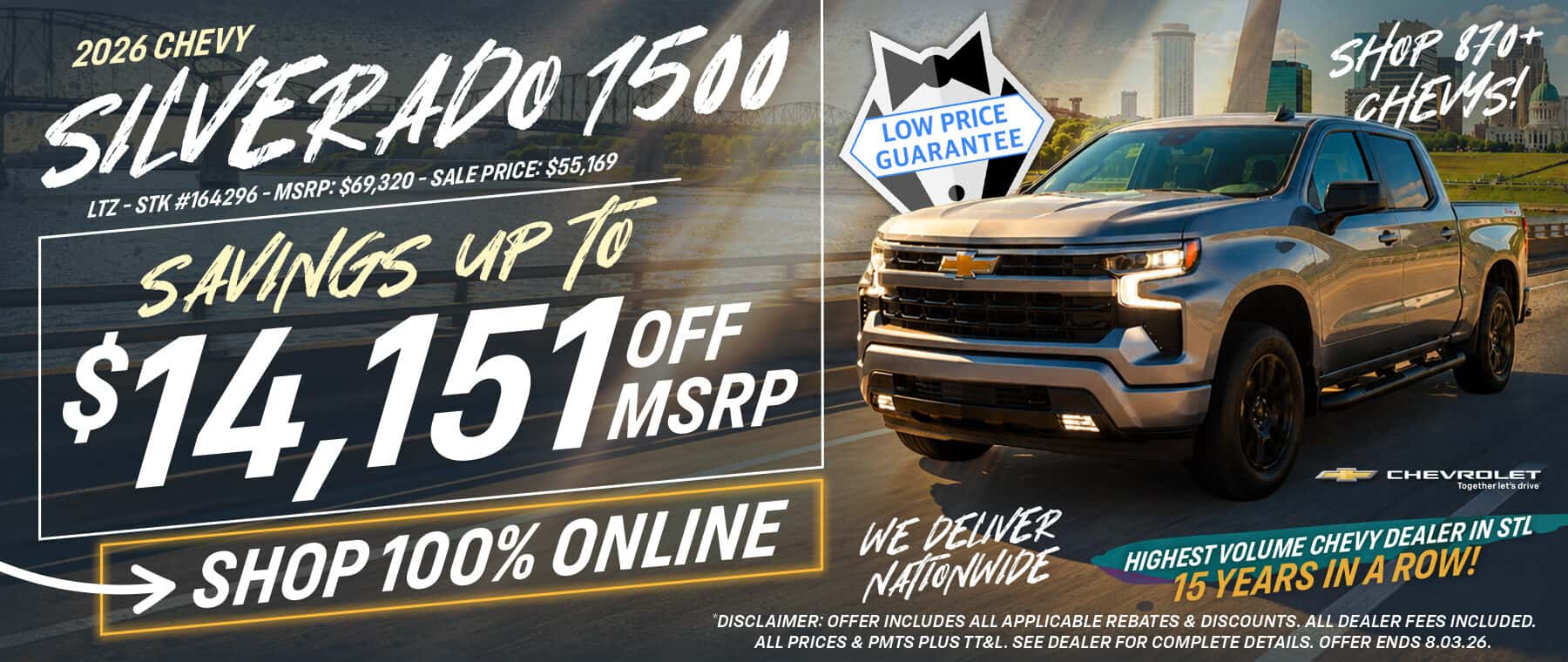 2026 Chevy Silverado 1500 - Savings Up To $14,151 Off MSRP