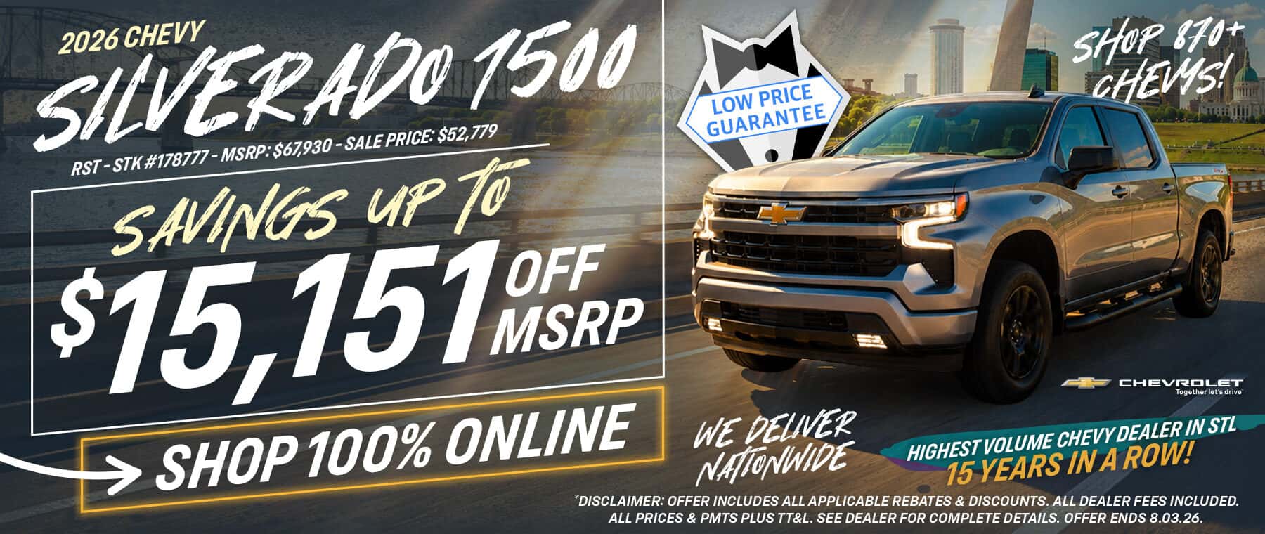 2026 Chevy Silverado 1500 - Savings Up To $15,151 Off MSRP