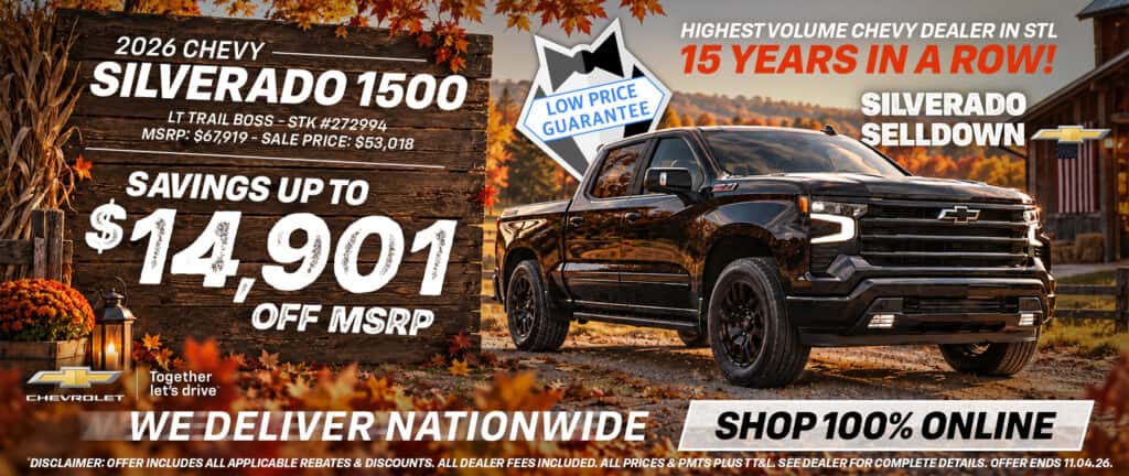 2026 Chevy Silverado 1500 - Savings Up To $14,901 Off MSRP