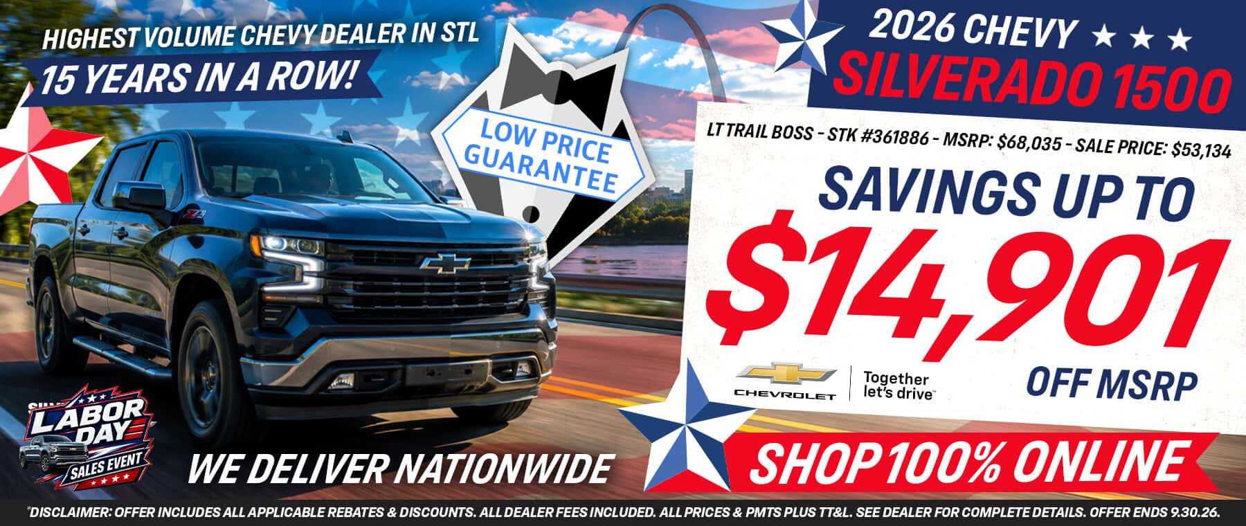 2026 Chevy Silverado 1500 - Savings Up To $14,901 Off MSRP