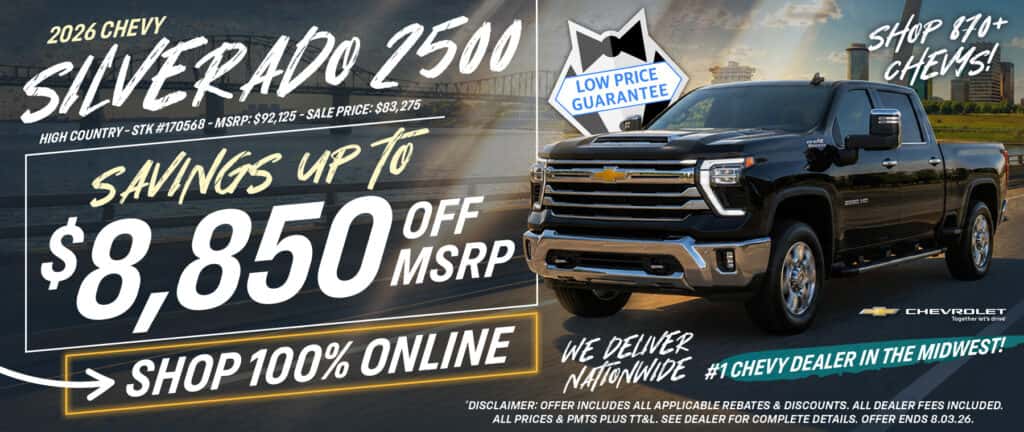 2026 Chevy Silverado 2500 - Savings Up To $8,850 Off MSRP